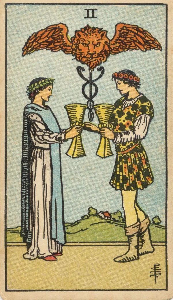 Dos de Copas (ilustración de 1909)