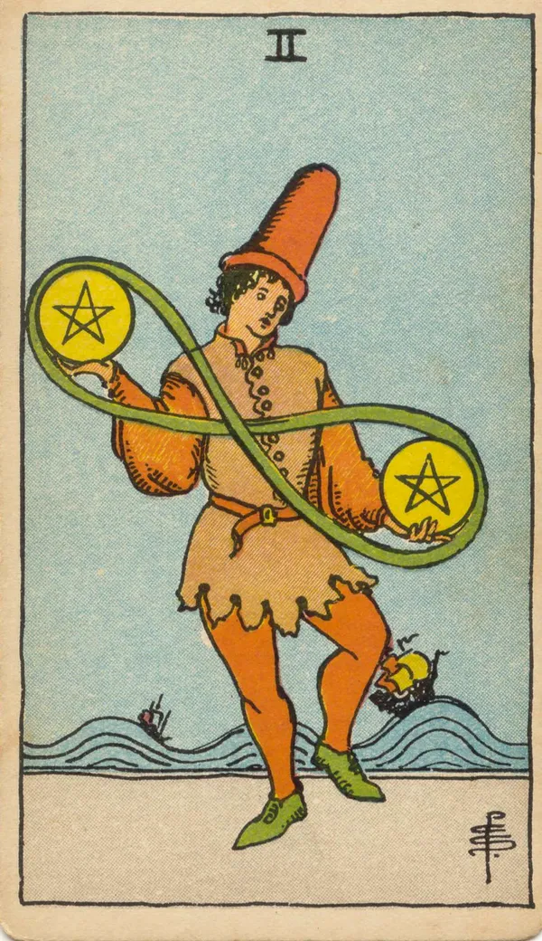 Dos de Oros (ilustración de 1909)