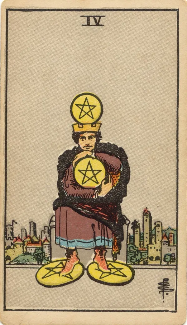Cuatro de Oros (ilustración de 1909)