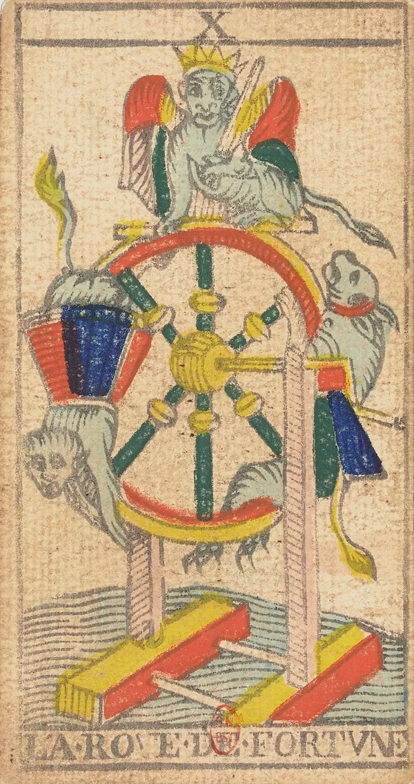 La Roue de Fortune, tarot de Marsella de Nicolas Conver