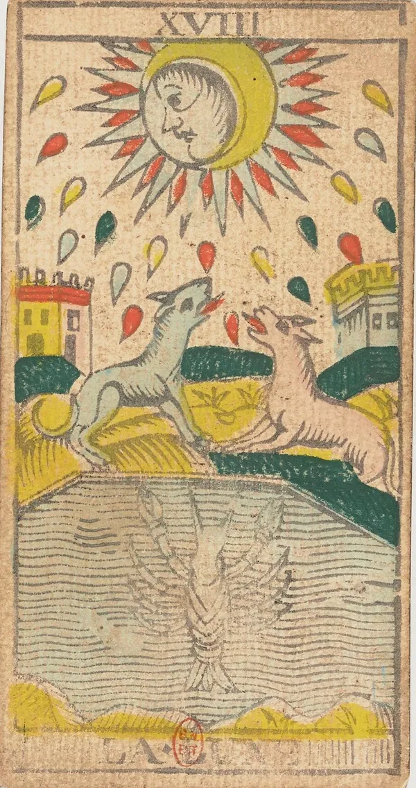 La Lune, tarot de Marsella de Nicolas Conver
