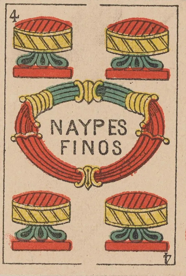 Cuatro de Copas, baraja española de Camoin (h. 1870)