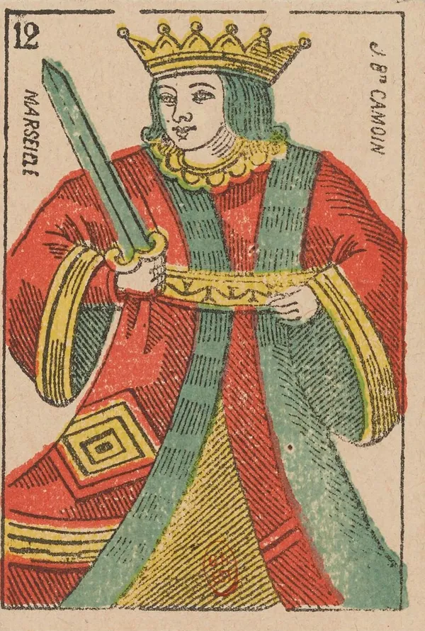 Rey de Espadas, baraja española de Camoin (h. 1870)