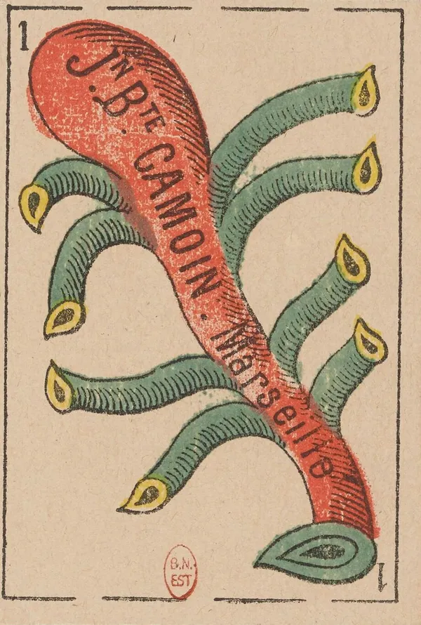 As de Bastos, baraja española de Camoin (h. 1870)