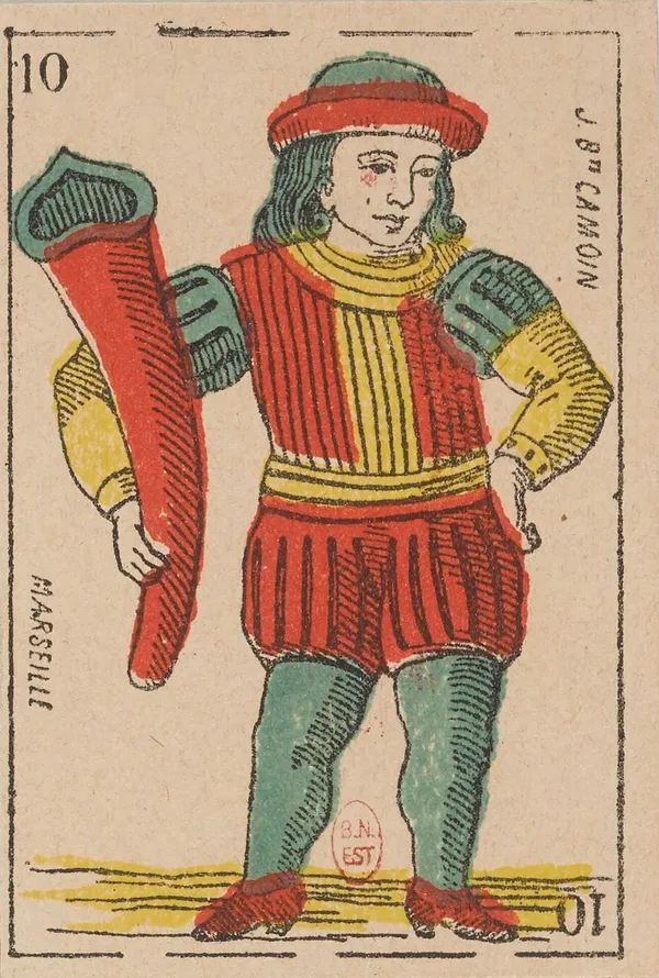 Sota de Bastos, baraja española de Camoin (h. 1870)