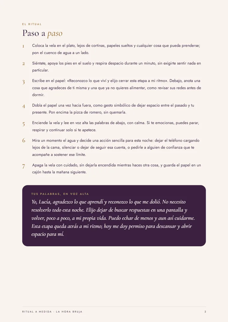 El paso a paso y las palabras